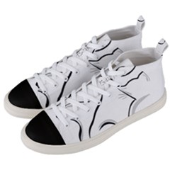 Dog Cat Animal Pet Cute Men s Mid-top Canvas Sneakers by Wegoenart