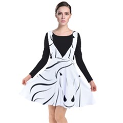 Animal Equine Face Horse Plunge Pinafore Dress by Wegoenart