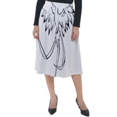 Phoenix Mythical Bird Animal Classic Velour Midi Skirt  by Wegoenart