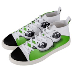 Sheep Agriculture Hill Group Flock Men s Mid-top Canvas Sneakers by Wegoenart