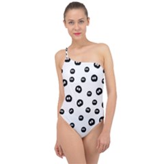 Totoro - Soot Sprites Pattern Classic One Shoulder Swimsuit by Valentinaart