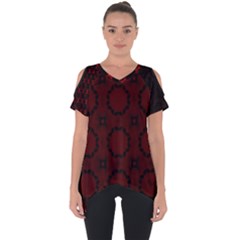Cat Eyes Circle - Cut Out Side Drop Tee by darkaura