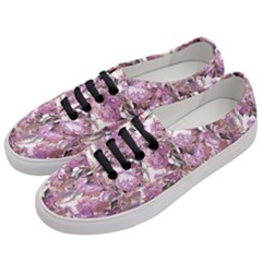 Romantic Pink Flowers Women s Classic Low Top Sneakers by retrotoomoderndesigns