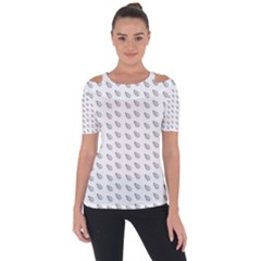 Leaves Plot Background Shoulder Cut Out Short Sleeve Top by Mariart
