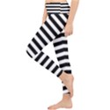 Black Stripes Lightweight Velour Classic Yoga Leggings View3