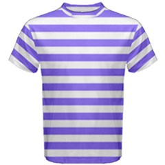 Lilac Purple Stripes Men s Cotton Tee by snowwhitegirl