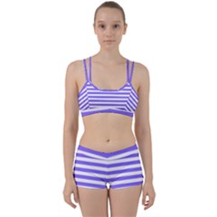 Lilac Purple Stripes Perfect Fit Gym Set by snowwhitegirl