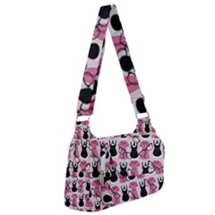 Waitress Uniform Dresses Nerdy Glasses Pattern Pink Post Office Delivery Bag by snowwhitegirl
