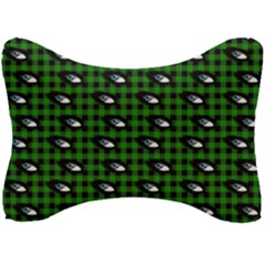 Eyes Green Plaid Seat Head Rest Cushion by snowwhitegirl