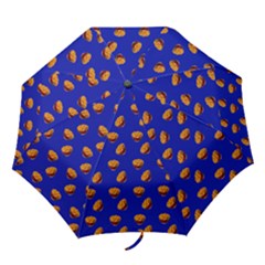 Kawaii Chips Blue Folding Umbrellas by snowwhitegirl
