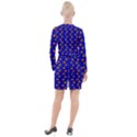 Kawaii Chips Blue Button Long Sleeve Dress View2