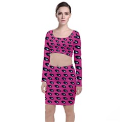 Eyes Dark Pink Top And Skirt Sets by snowwhitegirl