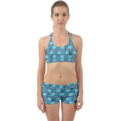 Zen Lotus Wood Wall Blue Back Web Gym Set by snowwhitegirl