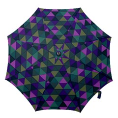 Blue Geometric Hook Handle Umbrellas (medium) by snowwhitegirl