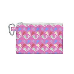 Colorful Cherubs Pink Canvas Cosmetic Bag (small) by snowwhitegirl