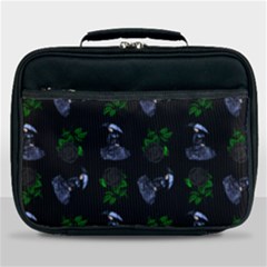 Gothic Girl Rose Black Pattern Lunch Bag by snowwhitegirl