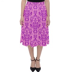 Victorian Paisley Pink Classic Midi Skirt by snowwhitegirl
