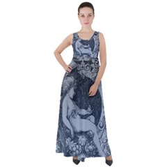 Victorian Angel With Shining Light Empire Waist Velour Maxi Dress by snowwhitegirl