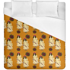 Victorian Skeleton Orange Duvet Cover (king Size) by snowwhitegirl