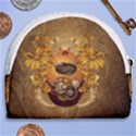 Awesome Steampunk Easter Egg With Flowers, Clocks And Gears Horseshoe Style Canvas Pouch View2