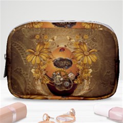 Awesome Steampunk Easter Egg With Flowers, Clocks And Gears Make Up Pouch (small) by FantasyWorld7