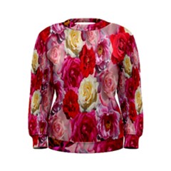 Bed Of Roses Women s Sweatshirt by retrotoomoderndesigns