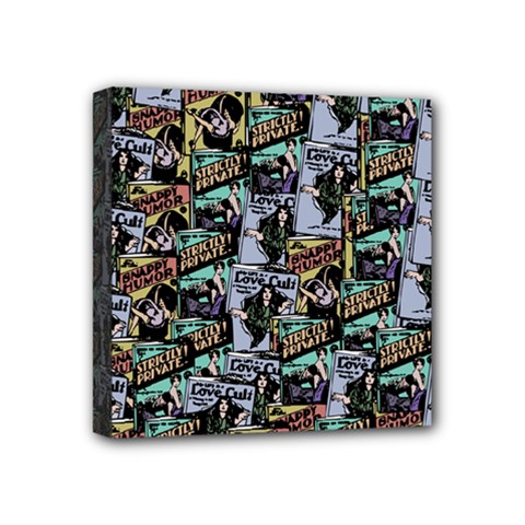 Comic Books Pattern Mini Canvas 4  X 4  (stretched) by snowwhitegirl