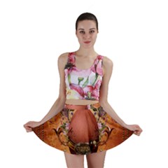 Wonderful Steampunk Easter Egg With Flowers Mini Skirt by FantasyWorld7