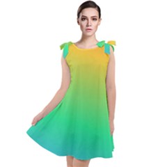 Sunburnt Splash Tie Up Tunic Dress by retrotoomoderndesigns