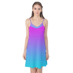 Fuschia Turquoise Dream Camis Nightgown by retrotoomoderndesigns
