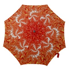 Flora Flowers Background Leaf Hook Handle Umbrellas (small) by Pakrebo