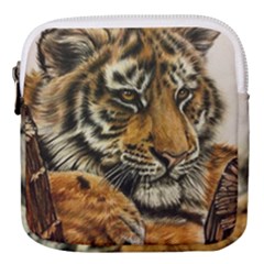 Tiger Cub  Mini Square Pouch by ArtByThree