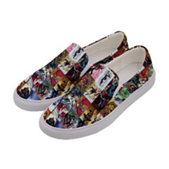 Comic Book Images Women s Canvas Slip Ons by Sudhe