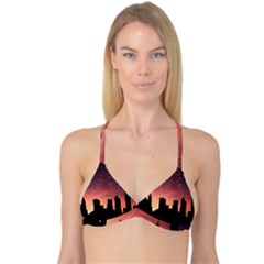 Skyline Panoramic City Architecture Reversible Tri Bikini Top by Sudhe