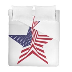 A Star With An American Flag Pattern Duvet Cover Double Side (full/ Double Size) by Sudhe