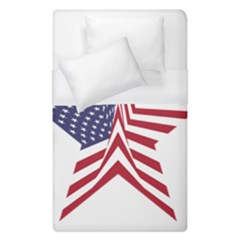 A Star With An American Flag Pattern Duvet Cover (single Size) by Sudhe