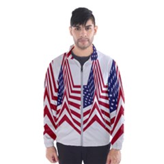A Star With An American Flag Pattern Windbreaker (men) by Sudhe