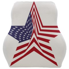A Star With An American Flag Pattern Car Seat Velour Cushion  by Sudhe