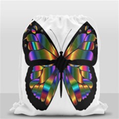 Abstract Animal Art Butterfly Drawstring Bag (small) by Sudhe