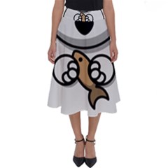 Bear Polar Bear Arctic Fish Mammal Perfect Length Midi Skirt by Sudhe