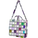 Color Tiles Abstract Mosaic Background Square Shoulder Tote Bag View1