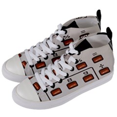 Vintage Calculator Women s Mid-top Canvas Sneakers by Sudhe