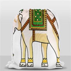 Elephant Indian Animal Design Drawstring Bag (small) by Sudhe