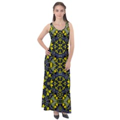 Fresh Clean Spring Flowers In Floral Wreaths Sleeveless Velour Maxi Dress by pepitasart