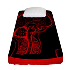Artificial Intelligence Brain Think Fitted Sheet (single Size) by Sudhe