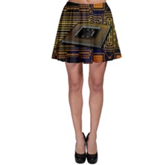 Processor Cpu Board Circuits Skater Skirt by Sudhe
