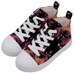 Fractal Fantasy Art Design Swirl Kids  Mid-top Canvas Sneakers by Sudhe