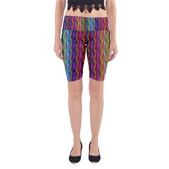 Background Wallpaper Psychedelic Yoga Cropped Leggings by Sudhe