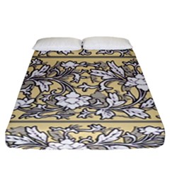 Floral Pattern Background Fitted Sheet (california King Size) by Sudhe