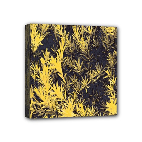 Artistic Yellow Background Mini Canvas 4  X 4  (stretched) by Sudhe